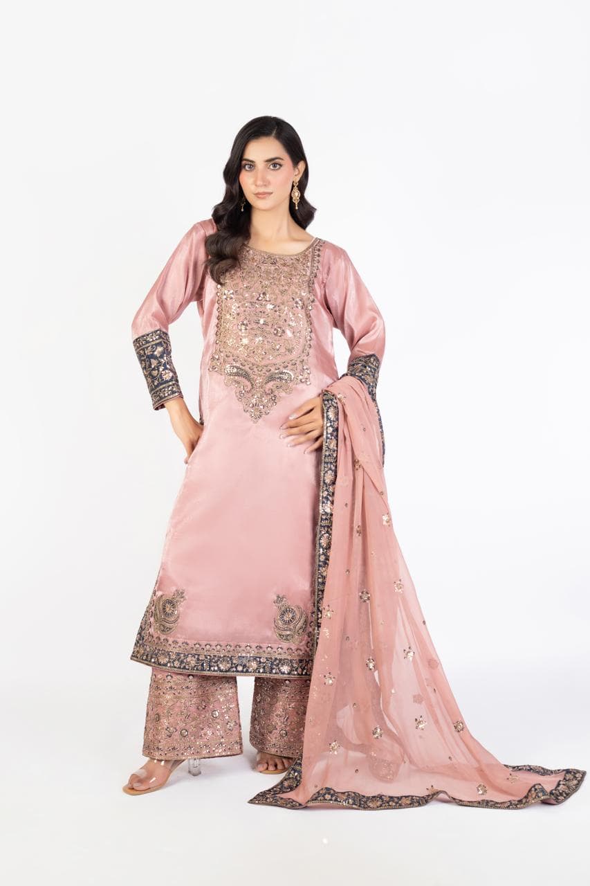 Tea Rose Pink Pure Sheesha Silk - Image 5