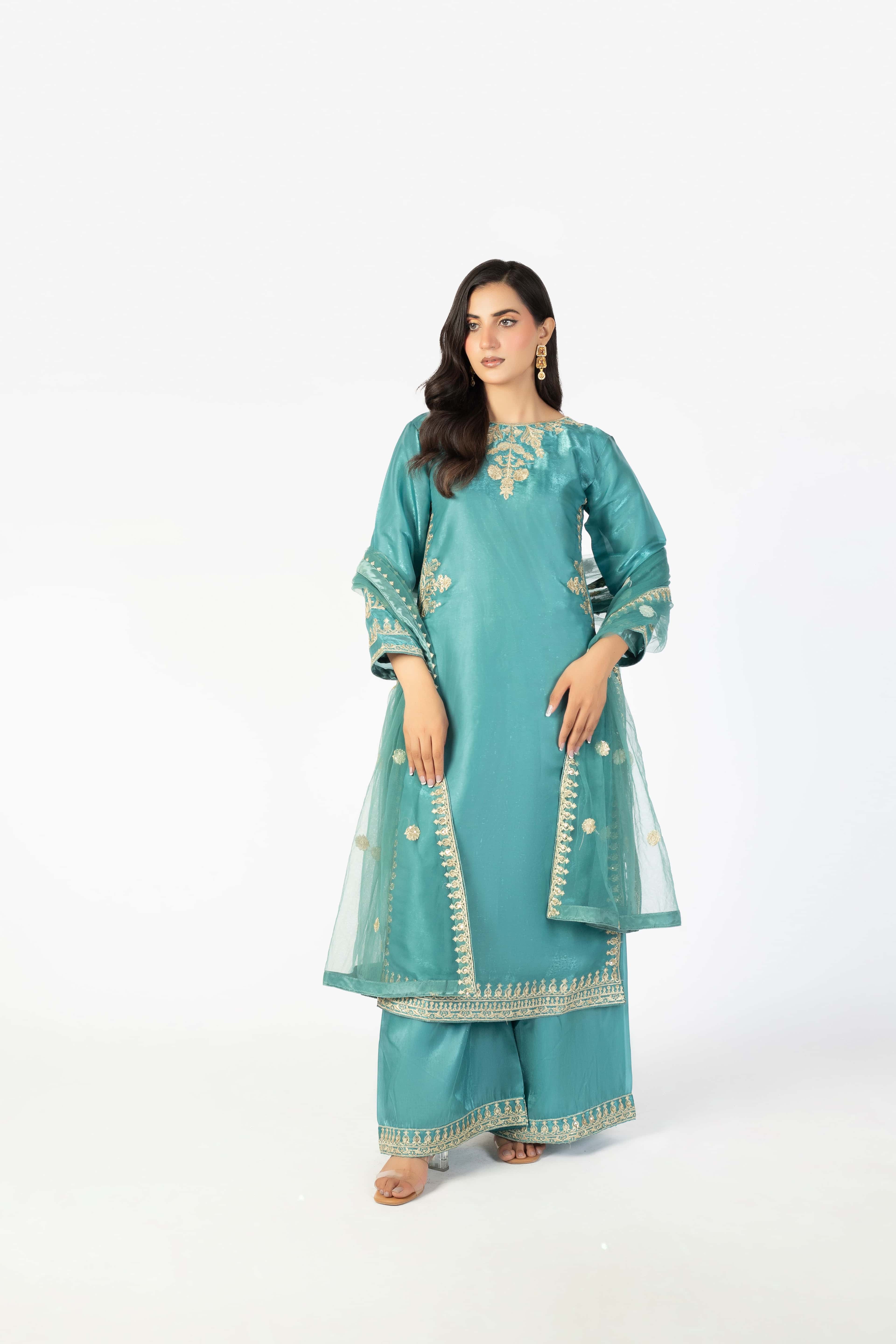 Luxury Pure Blue Sheesha Silk - Image 1