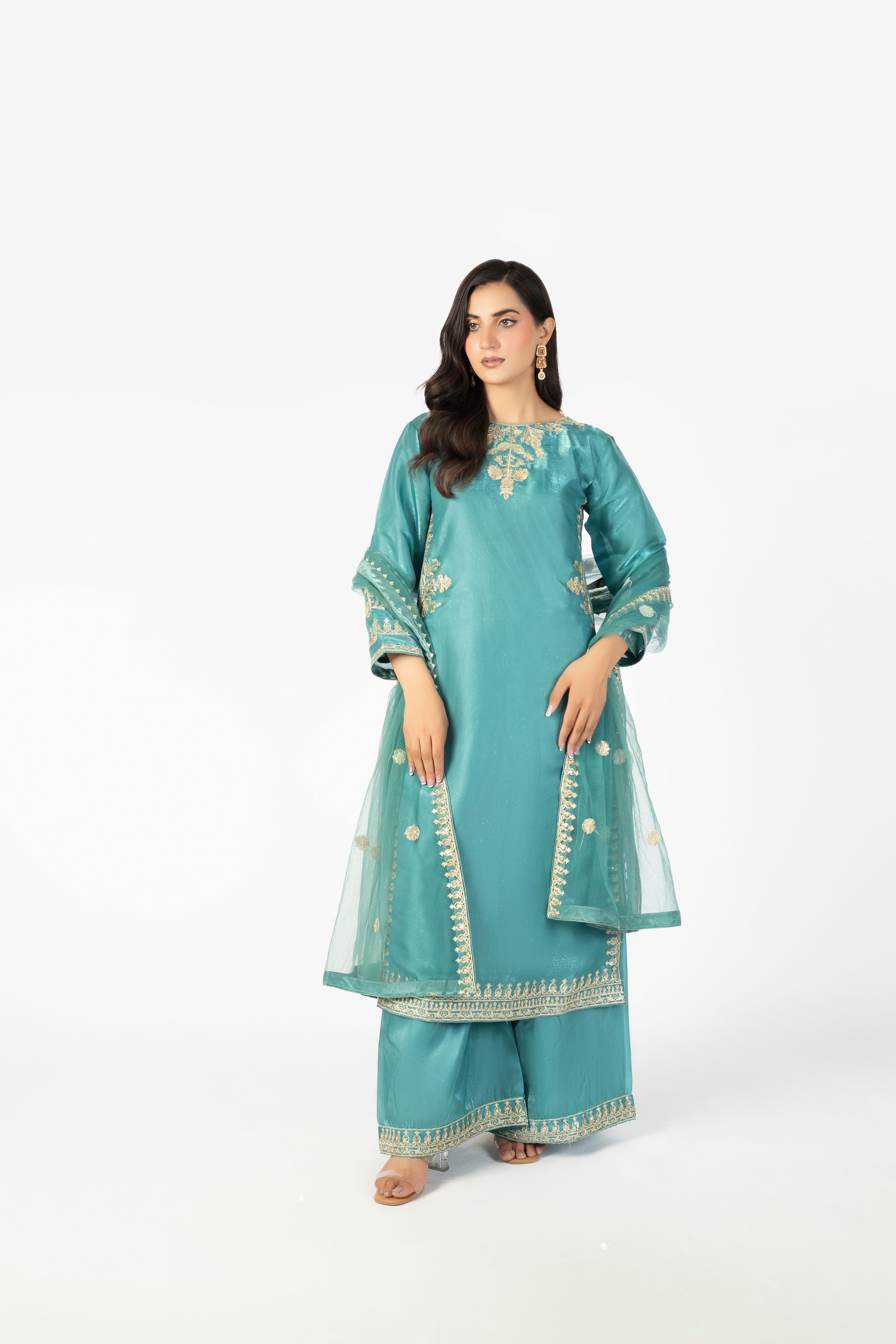 Luxury Pure Blue Sheesha Silk - Image 1