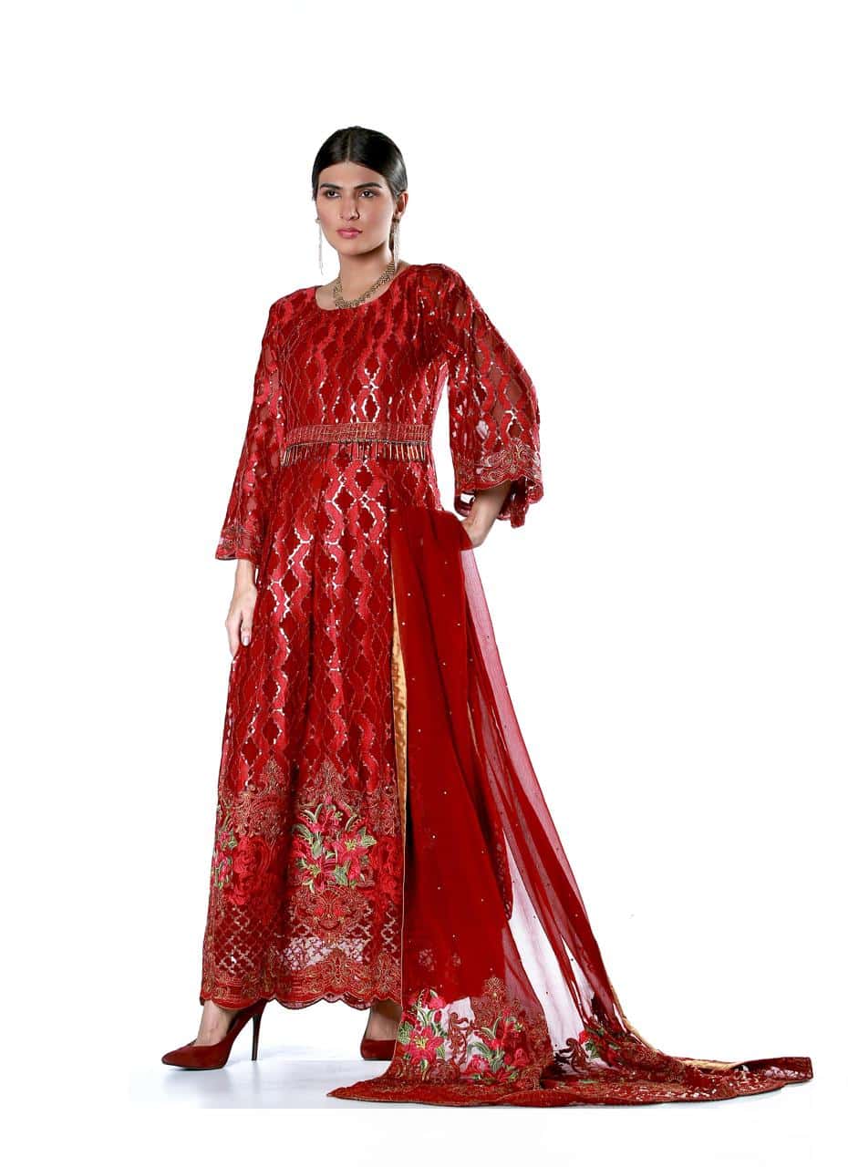 Embroidered Pure Krinckle Maxi - Design 19 image 1