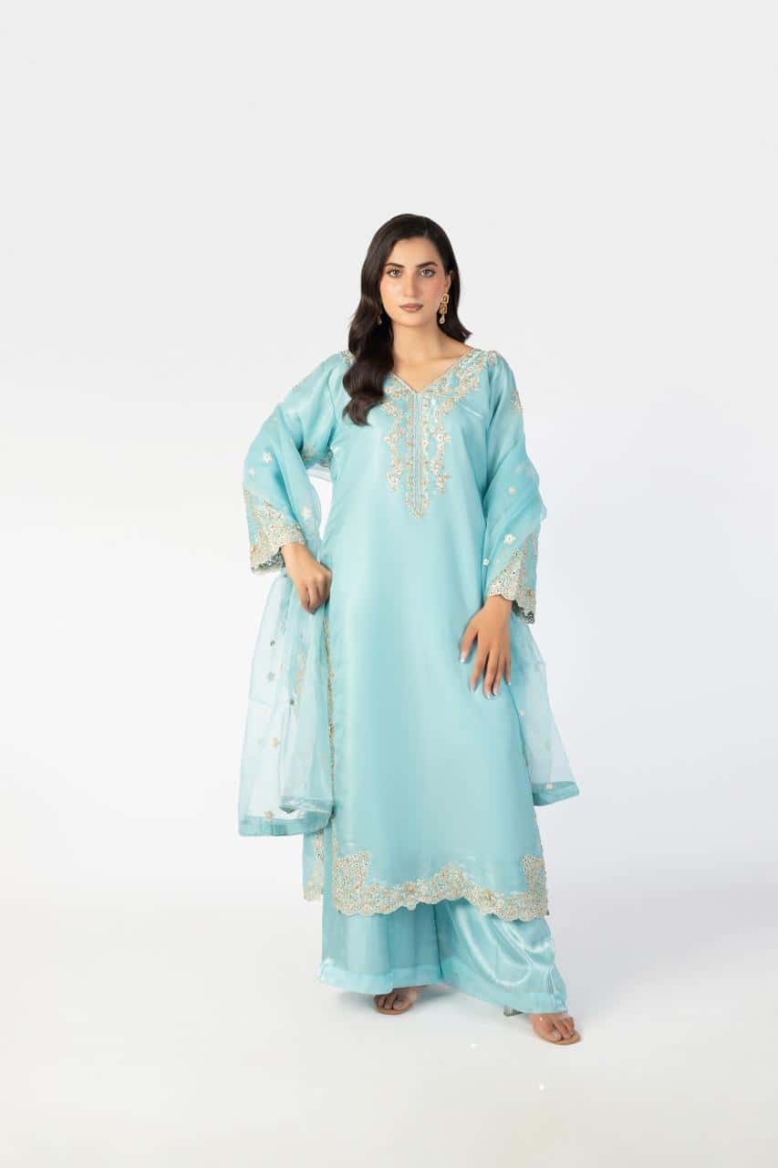 Sky Blue Pure Sheesha Silk - Image 1